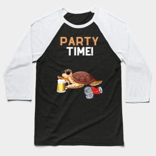 Party Time Turtle T Shirt Baseball T-Shirt